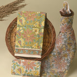 Pastel Green Pure Kota Doria Dupatta Unstitched Suit Set