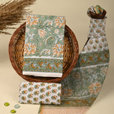 Viridian Green Pure Kota Doria Dupatta Unstitched Suit Set