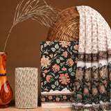 Jungle Black Pure Chiffon Dupatta Unstitched Suit Set