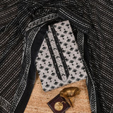 Abalone Grey Bagru Print Cotton Unstitched Salwar Suit