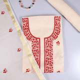 Kota Doriya Embroidery Unstitched Suit Set