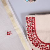 Kota Doriya Embroidery Unstitched Suit Set