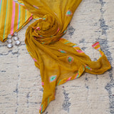 Multi Leheriya Cotton Unstitched Suit Set