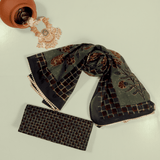 Algae Green Cotton Unstitched Suit Set