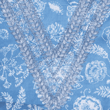 Misty Blue Floral Cotton Unstitched Suit Set