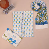 Bagru Print Cotton Unstitched Suit Set