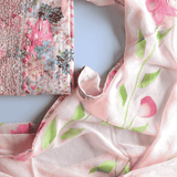 Blushy Pink Cotton Unstitched Suit Set