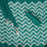 Bondy Blue Shibori Cotton Unstitched Salwar Suit