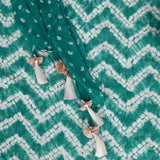 Bondy Blue Shibori Cotton Unstitched Salwar Suit