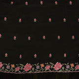 Breezy Black Chiffon Unstitched Suit Set