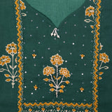 British Green Cotton Unstitched Suit Set