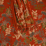 Burtnt Orange Quilting Cotton Unstitched Suit Set