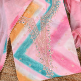 Carnation Pink Silkt Unstitched Salwar Suit