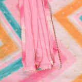 Carnation Pink Silkt Unstitched Salwar Suit