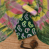 Castelon Green Bhandej Cotton Unstitched Suit Set