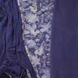 Charcola Grey Digital Print Cotton Unstitched Suit Set