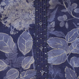 Charcola Grey Digital Print Cotton Unstitched Suit Set