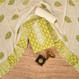 Charm Green Cotton Unstitched Suit Set