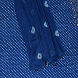 Cobalt Blue Mothra Cotton Unstitched Salwar Suit