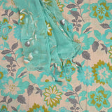 Colabia Blue Cotton Unstitched Suit Set