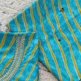 Contrast Leheriya Cotton Unstitched Suit Set