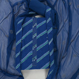Contrasty Blue Leheriya Cotton Unstitched Suit Set