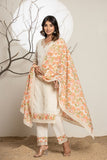 Cream Shiffli Cotton Suit Set