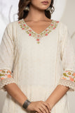 Cream Shiffli Cotton Suit Set