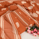 Alloy Orange Cotton Unstitched Suit Set