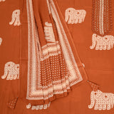 Alloy Orange Cotton Unstitched Suit Set