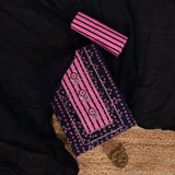 Dark Blue Bandhani Unstitched Salwar Suit