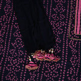 Dark Blue Bandhani Unstitched Salwar Suit