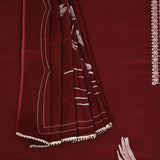 Dark Maroon Figure Cotton Unstitched Suit Set