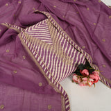 Dazzling Movv Muslin Leheriya Unstitched Suit Set