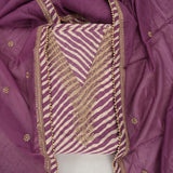 Dazzling Movv Muslin Leheriya Unstitched Suit Set