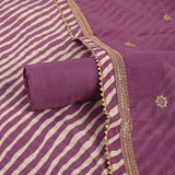 Dazzling Movv Muslin Leheriya Unstitched Suit Set