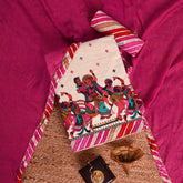 DholaMaru Embroidery Cotton Unstitched Salwar Suit