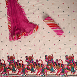 DholaMaru Embroidery Cotton Unstitched Salwar Suit