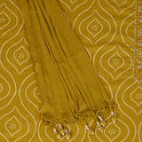 Dijon Mustard Bhandej Cotton Unstitched Salwar Suit