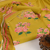 Dijon Mustard Cotton Unstitched Suit Set