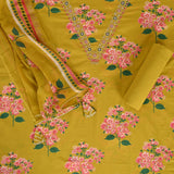Dijon Mustard Cotton Unstitched Suit Set