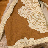 Dijon Yellow Open Print Unstiched Suit Set