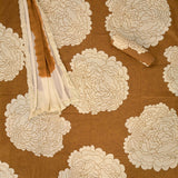 Dijon Yellow Open Print Unstiched Suit Set