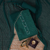 Evening Green Mothra Silk Unstitched Salwar Suit