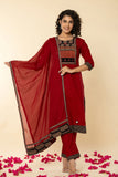 Exicuit Marron Gujrati Suit Set