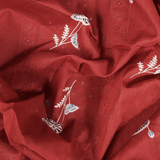 Exquisite Marron Ajrak Print Cotton Unstitched Suit Set