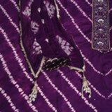 Eye Cathy Purple Crepe Unstitched Salwar Suit
