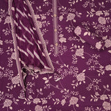 Fandango Wine Cotton Unstitched Suit Set