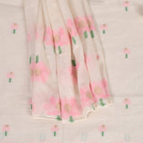 Feathery White Jamdani Cotton Unstitched Salwar Suit