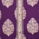 Figgy Purple Cotton Unstitched Suit Set
